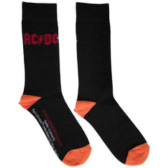AC/DC Unisex Ankle Socks Red Logo - Black
