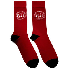 AC/DC Unisex Ankle Socks 50th Logo - Red