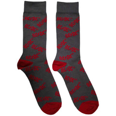 AC/DC Unisex Ankle Socks Logo Pattern - Charcoal Grey