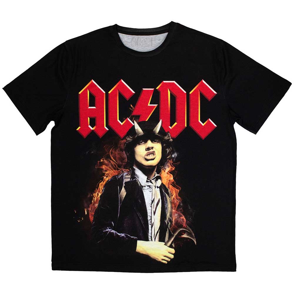 AC/DC Unisex Sublimation T-Shirt Angus Highway To Hell - Black