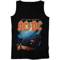 AC/DC Ladies Vest T-Shirt Let There Be Rock - Black