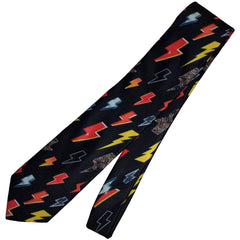 AC/DC Unisex Neck Tie Lightning Bolts - Black