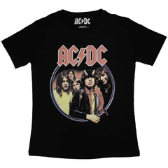AC/DC Ladies T-Shirt Highway To Hell Circle - Black