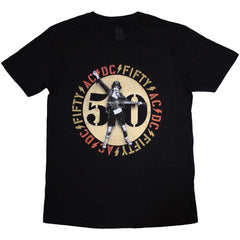 AC/DC Unisex T-Shirt Gold Emblem - Black