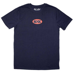 AC/DC Unisex T-Shirt Mini Oval Logo - Navy Blue
