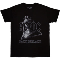 AC/DC Unisex T-Shirt Back In Black Bell - Black