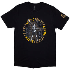 AC/DC Unisex T-Shirt Fifty Angus Repeat - Black