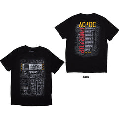 AC/DC Unisex T-Shirt Control Wires PWR-UP EU Tour '24 - Black