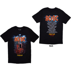 AC/DC Unisex T-Shirt Guitar PWR-UP EU Tour '24 - Black