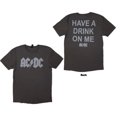 AC/DC Unisex T-Shirt Have A Drink On Me - Grey