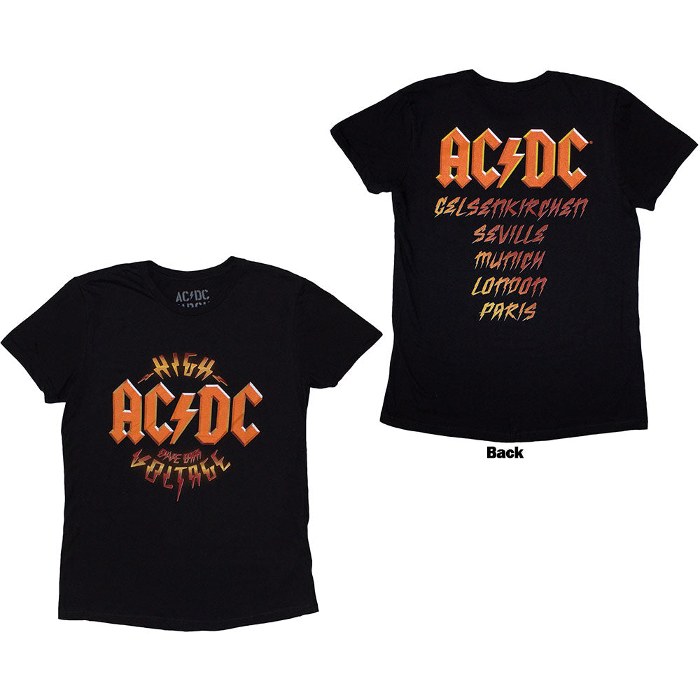AC/DC Ladies T-Shirt High Voltage Dive Bar - Black