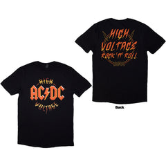 AC/DC Unisex T-Shirt High Voltage RnR - Black