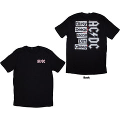 AC/DC Unisex T-Shirt Mini Logo / Dirty Deeds - Black