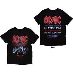 AC/DC Unisex T-Shirt PWR-UP Bratislava '24 - Black