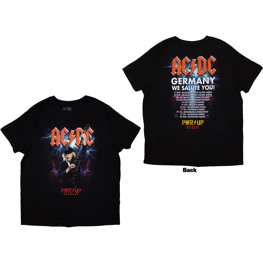 AC/DC Unisex T-Shirt PWR-UP Germany EU Tour '24 - Black