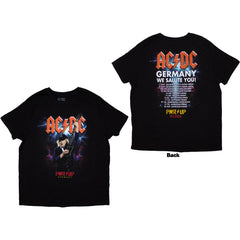 AC/DC Unisex T-Shirt PWR-UP Germany EU Tour '24 - Black