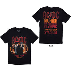 AC/DC Unisex T-Shirt PWR-UP Munich '24 - Black