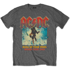 AC/DC Kids T-Shirt Blow Up Your Video - Charcoal Grey