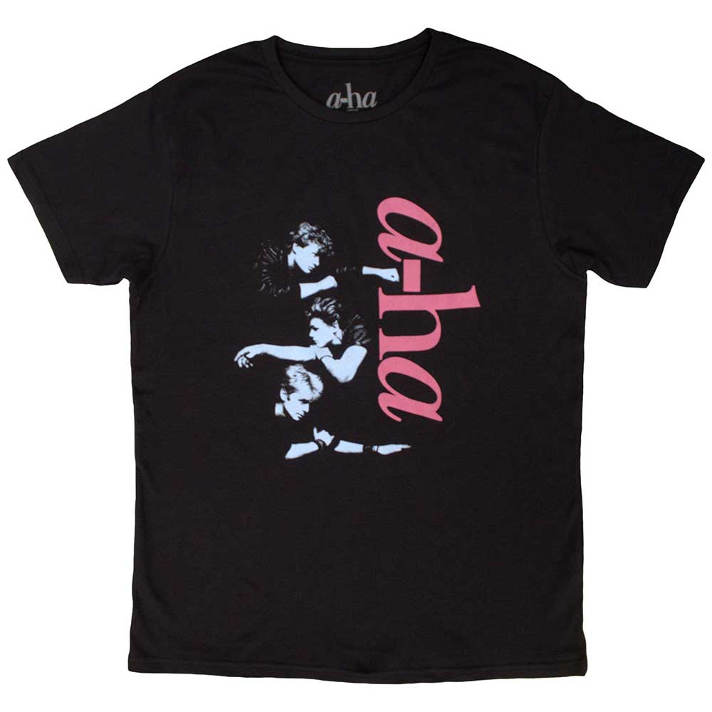 A-ha Unisex T-Shirt Vertical Logo - Black