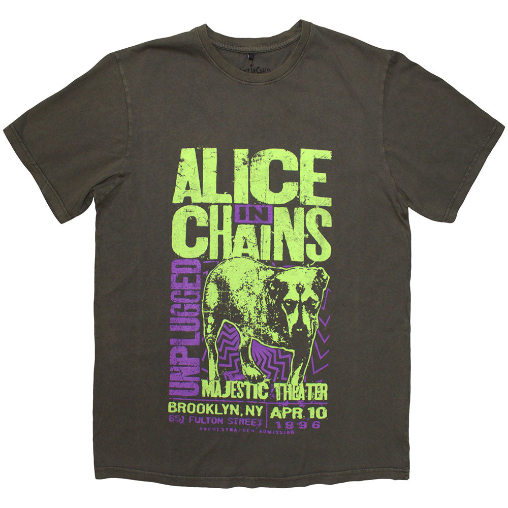 Alice In Chains Unisex T-Shirt Unplugged Dog - Grey Wash