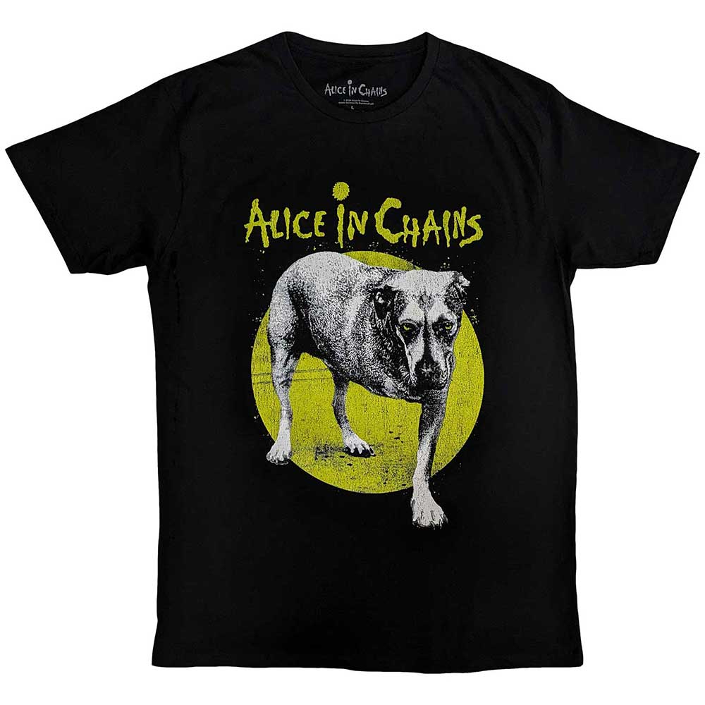 Alice In Chains Unisex T-Shirt Three-Legged Dog v2 - Black