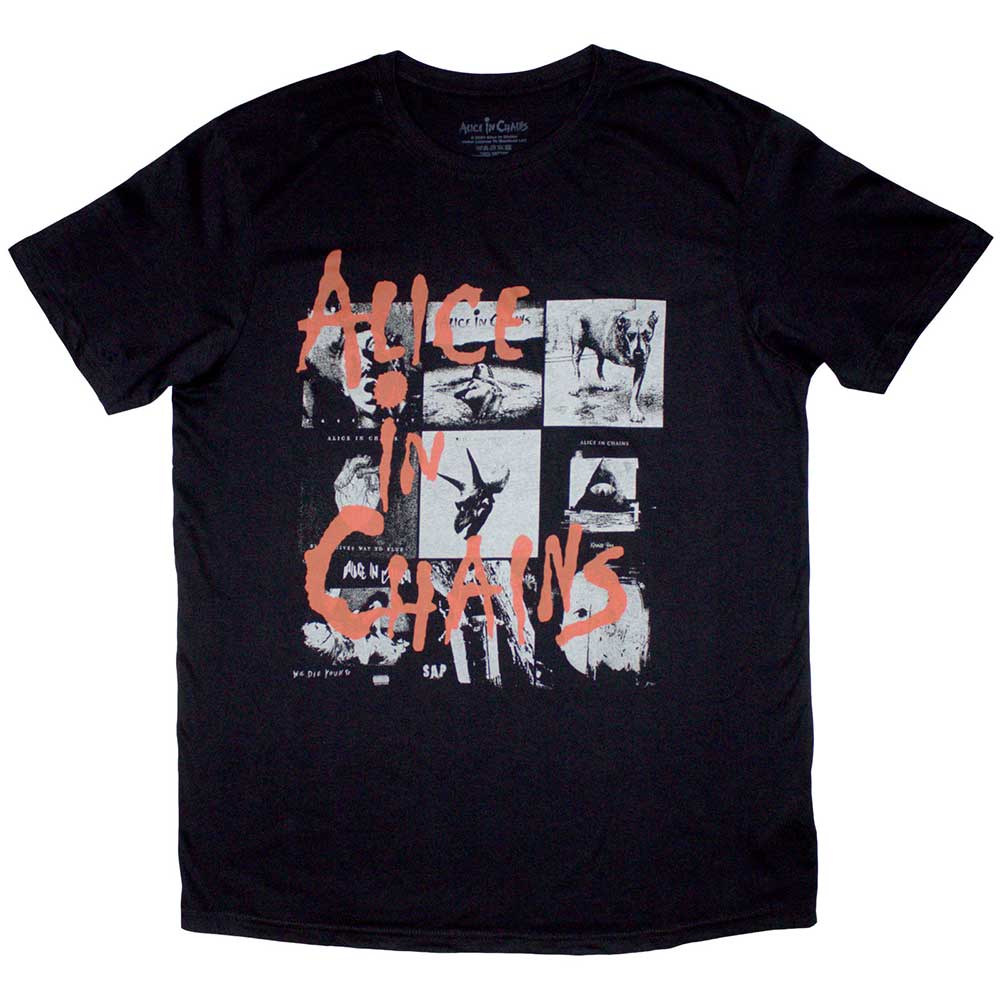 Alice In Chains Unisex T-Shirt Albums Montage - Black
