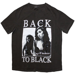 Amy Winehouse Unisex T-Shirt Back To Black - Black Wash