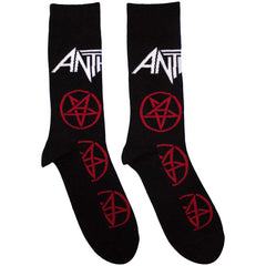 Anthrax Unisex Ankle Socks Pentathrax Pattern - Black