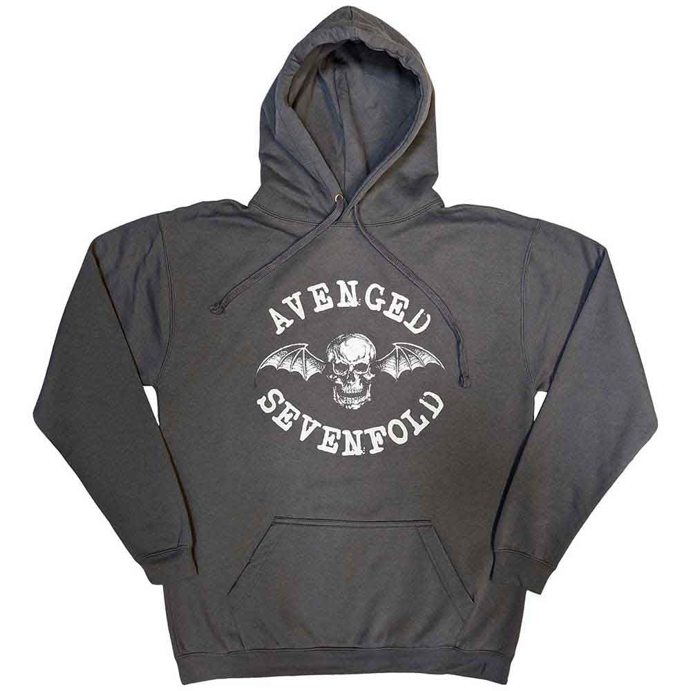 Avenged Sevenfold Unisex Pullover Hoodie Logo - Charcoal Grey