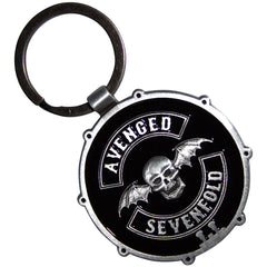 Avenged Sevenfold Keychain Deathbat Crest Drum Double-Sided