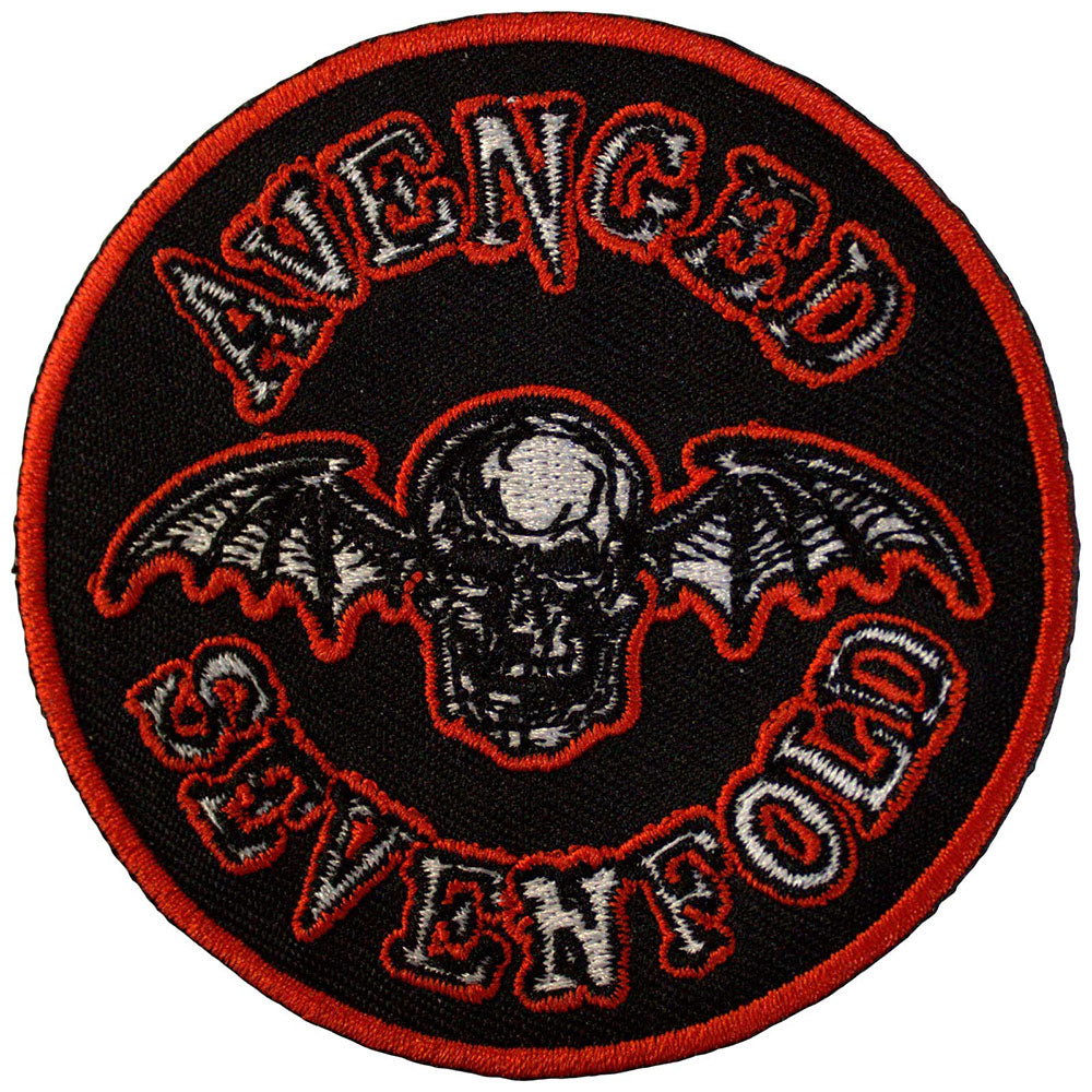 Avenged Sevenfold Standard Patch Deathbat Orange Border