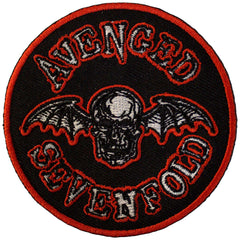 Avenged Sevenfold Standard Patch Deathbat Orange Border