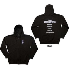 ATEEZ Unisex Zipped Hoodie Fellowship Tour Euro - Black