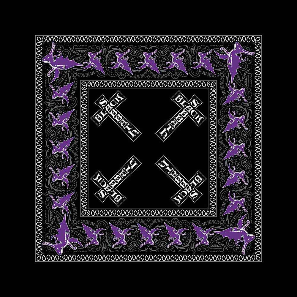Black Sabbath Unisex Bandana Cross Logo - Black