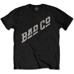 Bad Company Unisex T-Shirt Slant Logo - Black