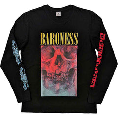 Baroness Unisex Long Sleeve T-Shirt Skull Tour - Black