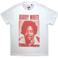Barry White Unisex T-Shirt Box Photo - White