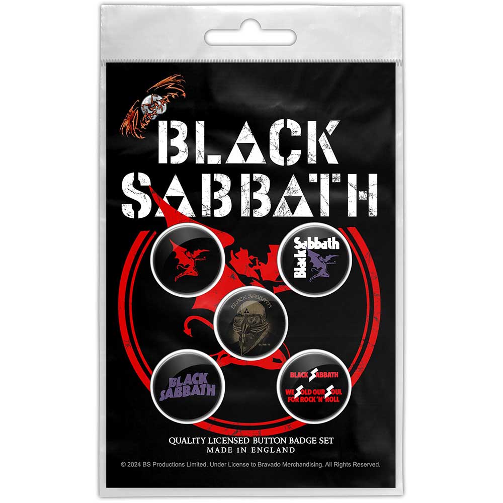 Black Sabbath Button Badge Pack Red Devil