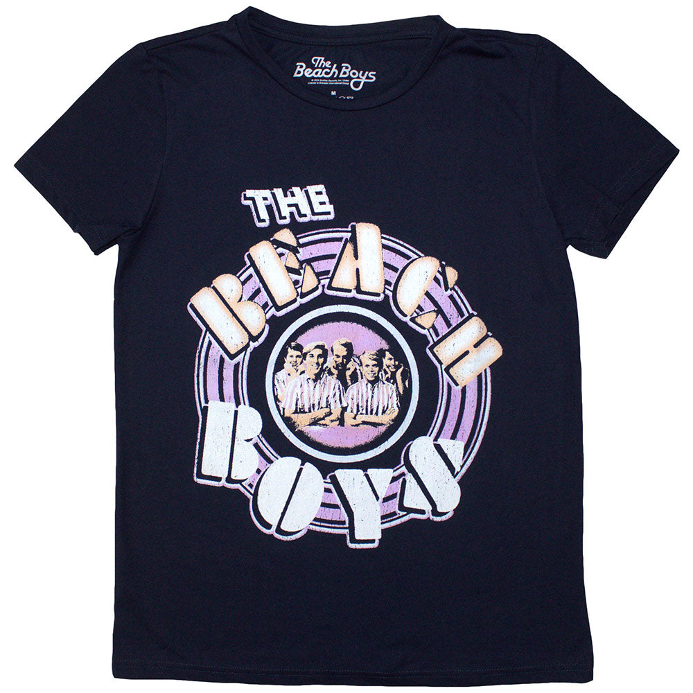 The Beach Boys Ladies T-Shirt Vintage Photo - Navy Blue