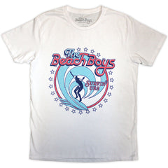 The Beach Boys Unisex T-Shirt Surfin' USA Circle - White