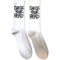 The Beastie Boys Unisex Terry Socks Check Your Head - White
