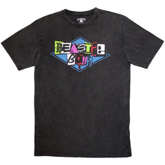 The Beastie Boys Unisex Stone Wash T-Shirt Multicolour Logo - Charcoal Grey