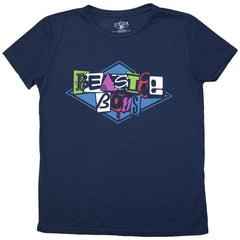 The Beastie Boys Ladies T-Shirt Multicolour Logo - Denim Blue
