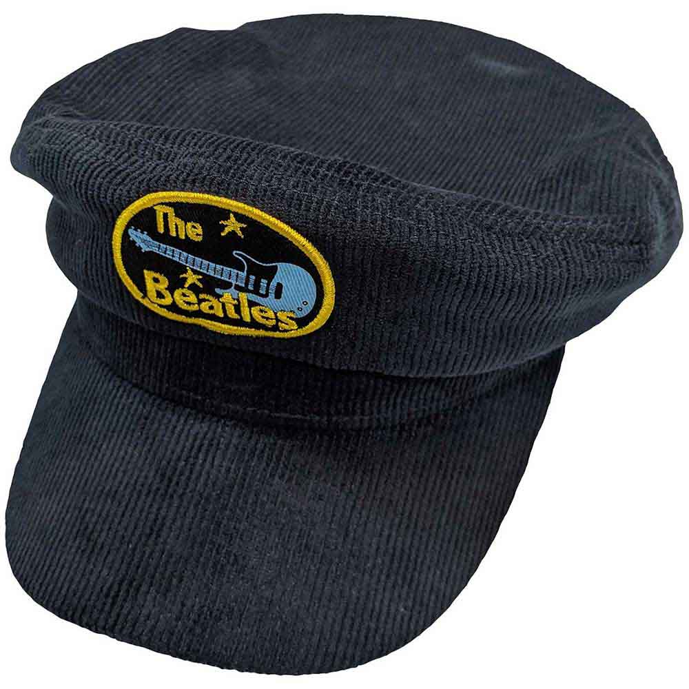 The Beatles Unisex Corduroy Hat Oval Logo - Navy Blue