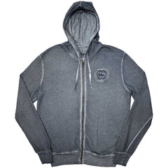The Beatles Unisex Zipped Hoodie Apple Logo Stone Wash - Blue