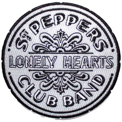 The Beatles Standard Patch Sgt Pepper Drum B&W