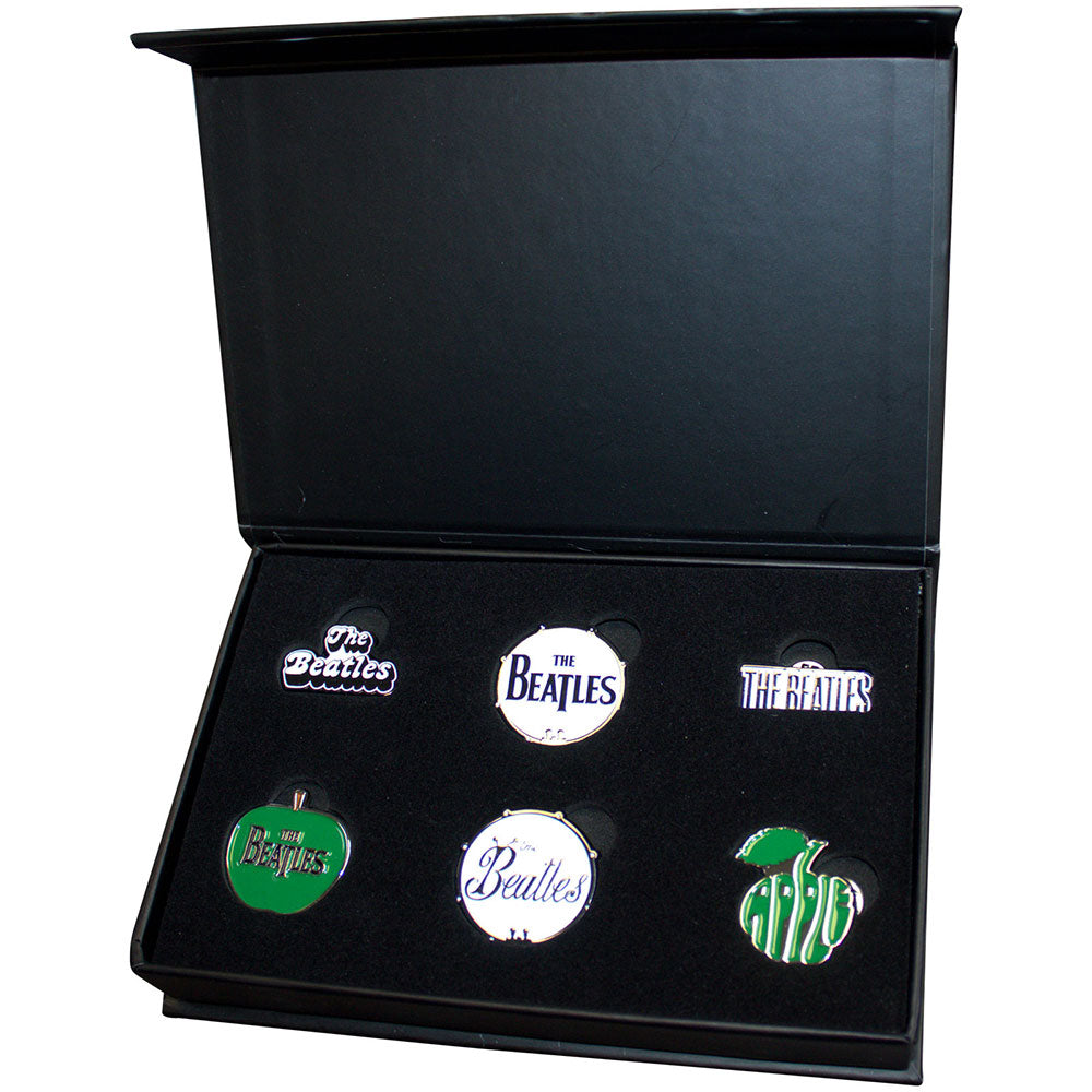 The Beatles Pin Badge Set Logos