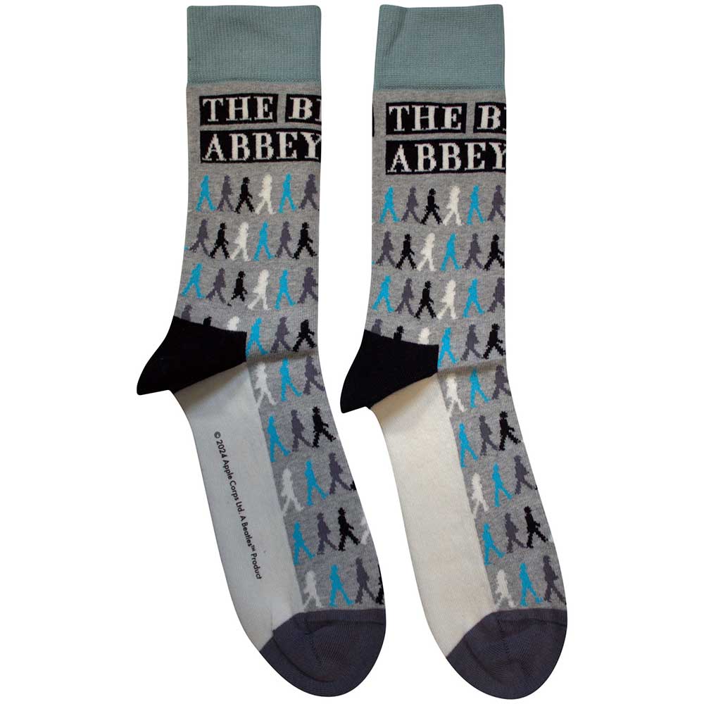 The Beatles Unisex Ankle Socks Abbey Road Colours Crossing Repeat - Grey