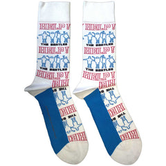 The Beatles Unisex Ankle Socks Help! Outlines Repeat - White