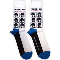 The Beatles Unisex Ankle Socks A Hard Day's Night Album - White